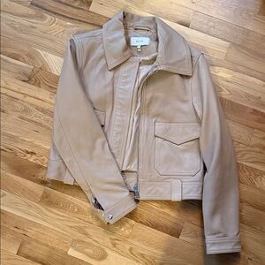 Reiss Tan Leather Jacket